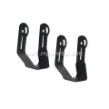 Black Powder Coated Metal Round Light Clamp Holder